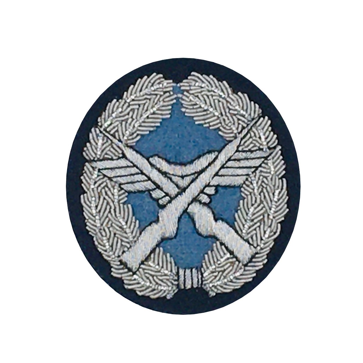 q606 Dänemark Abzeichen Luftwaffe Mediziner auf blaugrau Handgestickt 1 stück