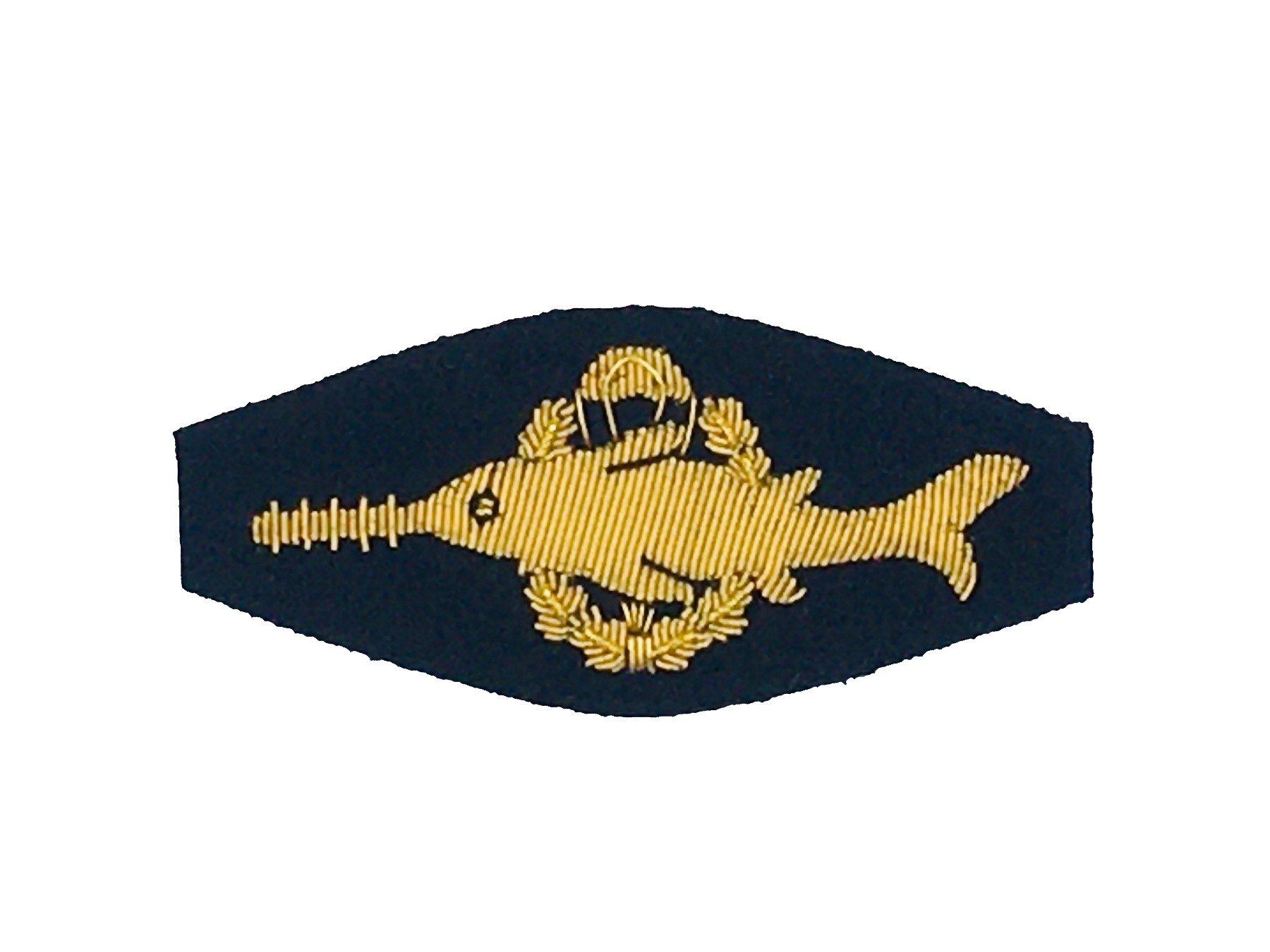Bundesmarine Kampfschwimmer Tätigkeitsabzeichen schwarz auf khaki GUMMIABZEICHEN 