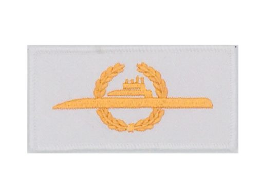 Tätigkeitsabzeichen weiß/Marine, maschinengestickt