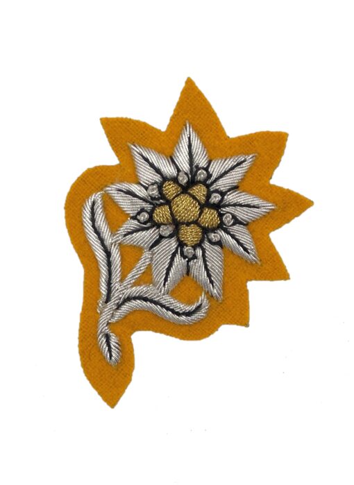 Edelweiss Gebirgsjäger, handgestickt