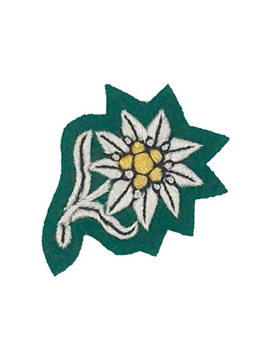 Edelweiss Gebirgsjäger, handgestickt