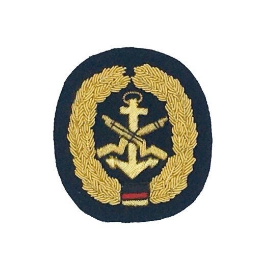 Barettabzeichen Marine, handgestickt